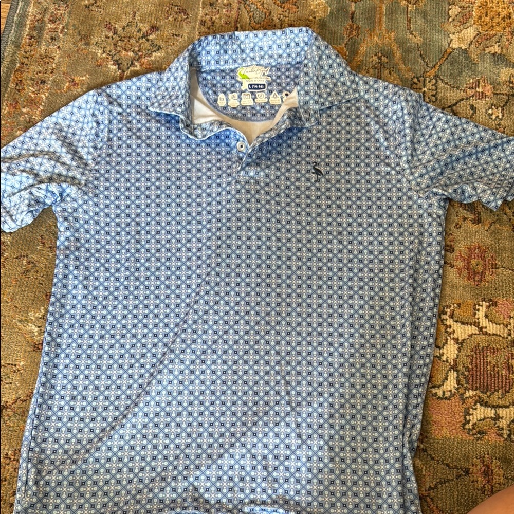 Original Penguin Blue Patterned Men's Shirt